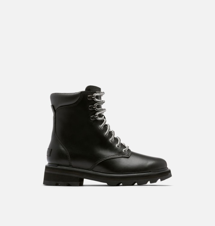 Black-Sea Salt Sorel Ireland Women's Lennox Lace Stkd Boot