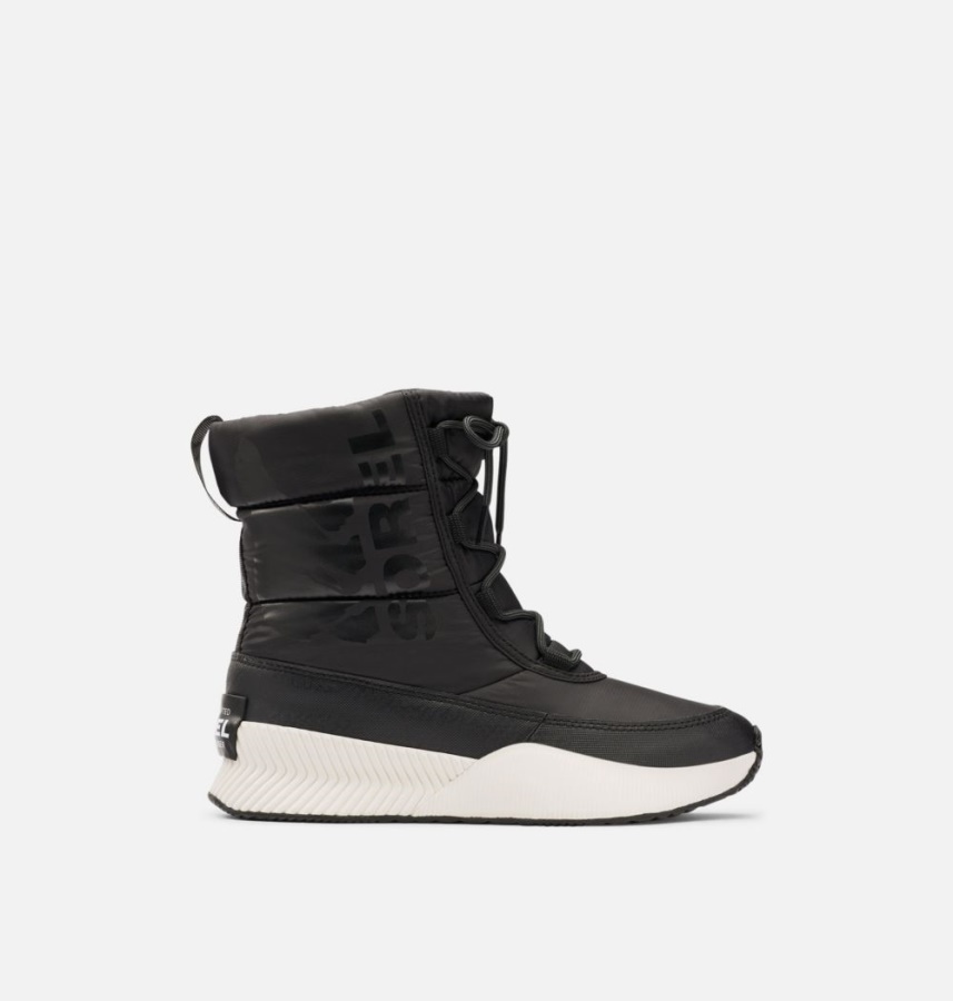 Black-Sea Salt Sorel Ireland Women's Out 'N About Iii Puffy Lace Boot