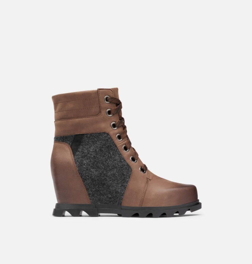 Sorel Ireland Tobacco-Black Women's Joan Of Arctic Wedge Iii Lexie Bootie