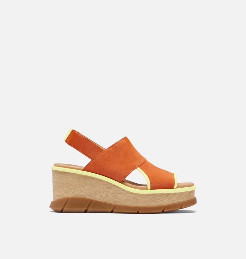 Sorel Ireland Women's Joanie Iii Slingback Wedge Sandal Desert Sun-Tranquil Yellow