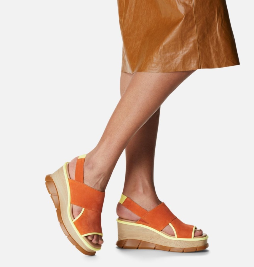 Sorel Ireland Women's Joanie Iii Slingback Wedge Sandal Desert Sun-Tranquil Yellow